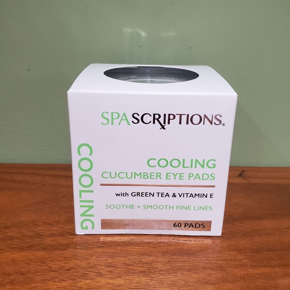 SpaScriptions | Cooling Cucumber Eye Pads Green Tea + Vitamin E - 60pads